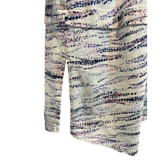 Pure J.Jill Top White Asymmetric Hem Half Sleeve Tunic Tee White Measures Large - Picture 10 of 13